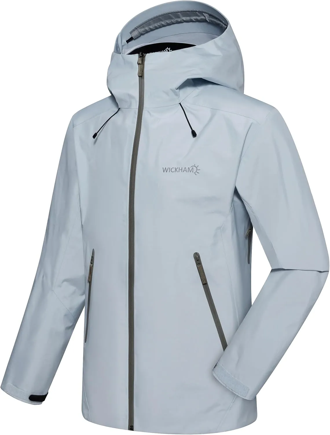 WICKHAM Men's High-performance Rain Jacket Outdoor Waterproof Windproof Coat fully Sealed Seams Shell for Expedition,Golf