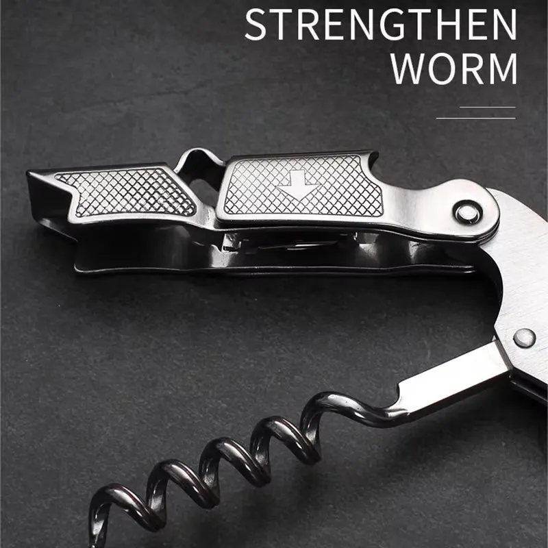 Wine Key - Wood Grip, Bottle Opener Multifunction