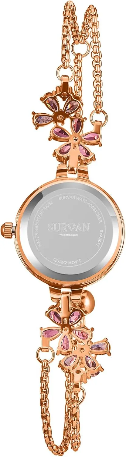 Womens Bracelet Watch, Japanese-Quartz Stainless Steel Watch, Brass Strap Watches for Women