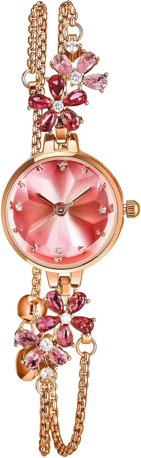 Womens Bracelet Watch, Japanese-Quartz Stainless Steel Watch, Brass Strap Watches for Women