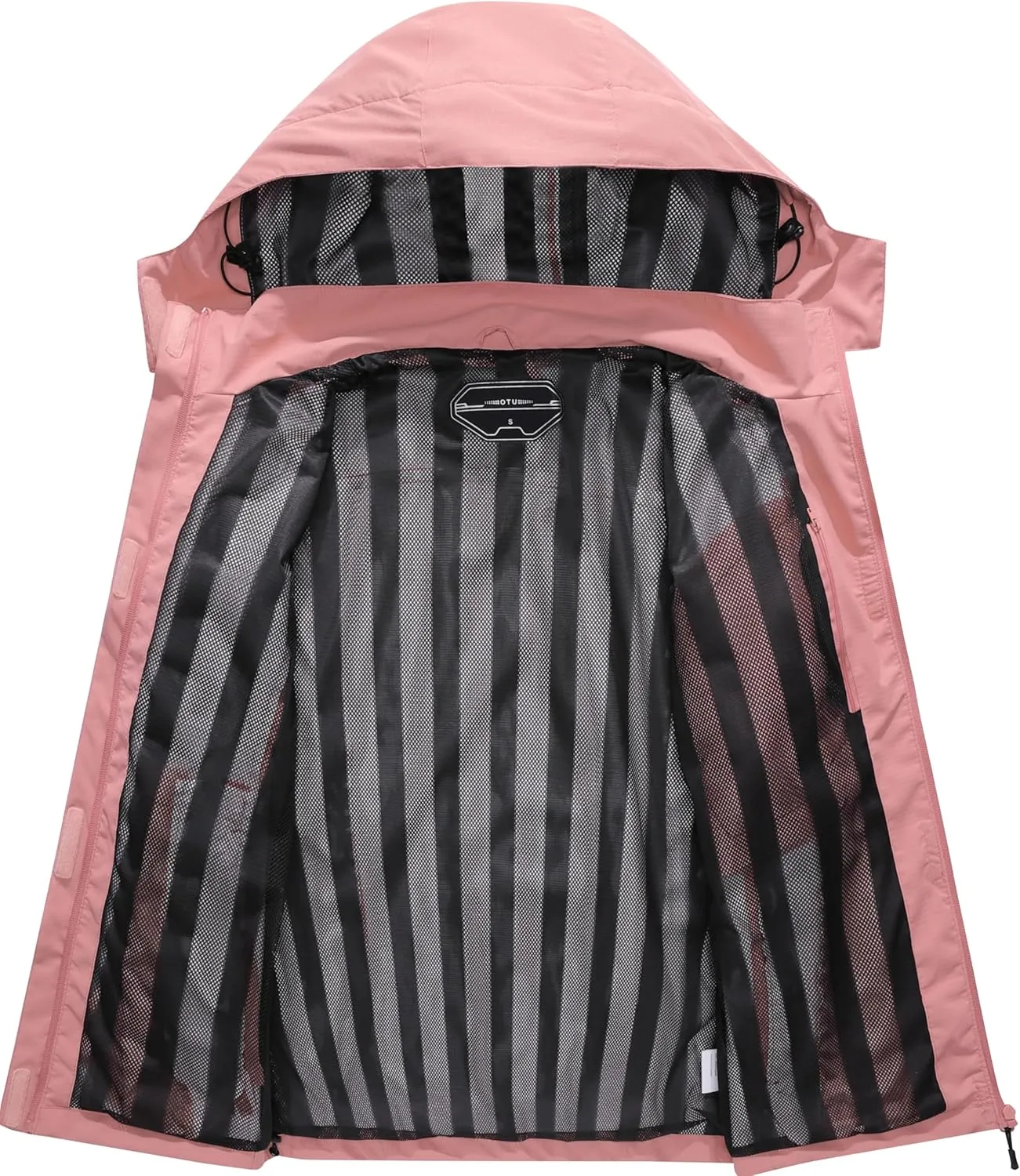 Women's Waterproof Raincoat Lightweight Rain Jacket Detachable Hood Travel Outdoor