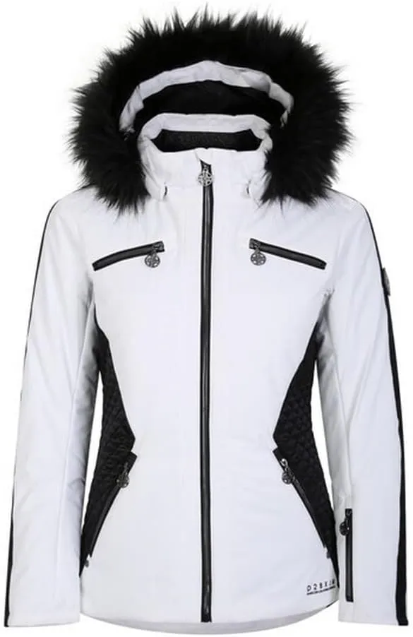 Womens/Ladies Julien Macdonald Mastery Contrast Ski Jacket (14 US) (White/Black)