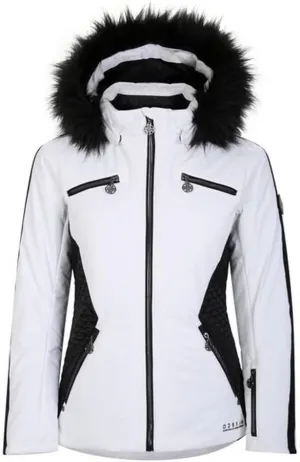 Womens/Ladies Julien Macdonald Mastery Contrast Ski Jacket (14 US) (White/Black)