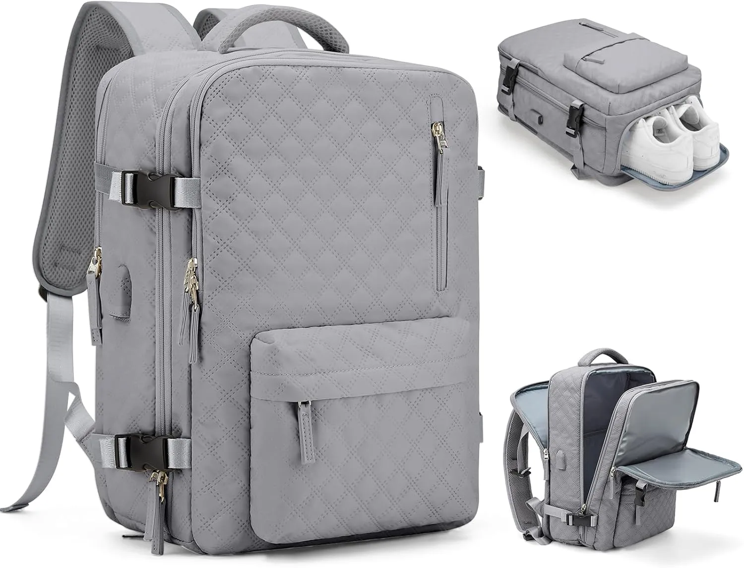 WONHOX Large Travel Backpack Carry on Flight Approved Laptop Work Business Backpack for Women Men Mochila de Viaje