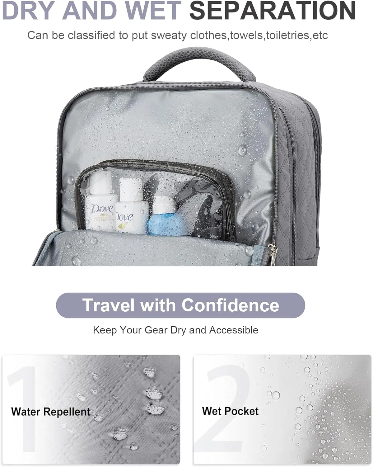 WONHOX Large Travel Backpack Carry on Flight Approved Laptop Work Business Backpack for Women Men Mochila de Viaje