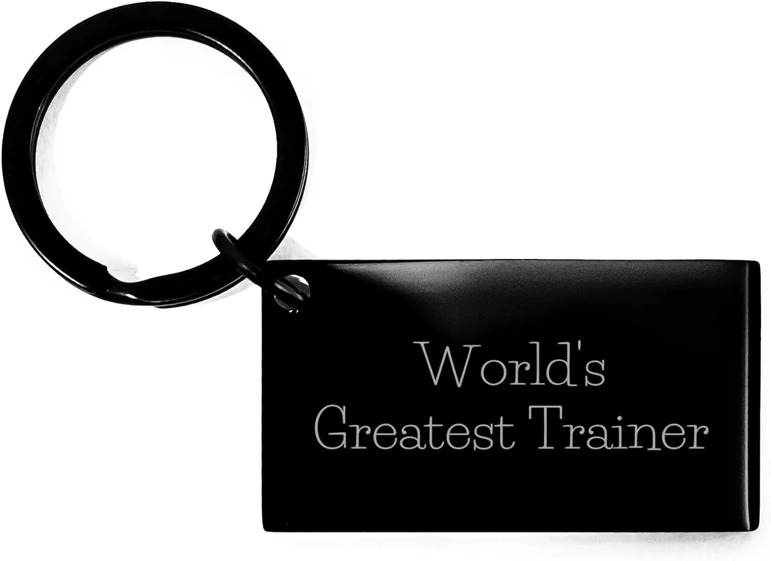 World's Greatest Trainer Keychain, Engraved Stainless Steel Keychain, Birthday Unique Gift for Trainer, Funny Quote, Gifts from Friends