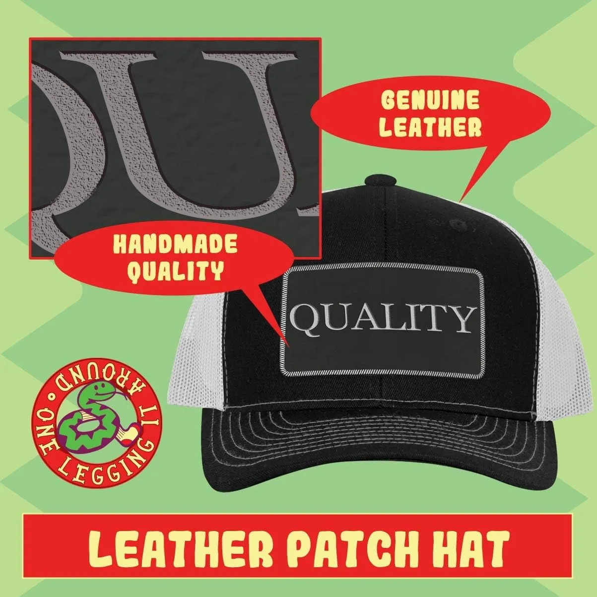 World's Okayest Switchboard Operator Assistant - Leather Black Patch Engraved Trucker Hat