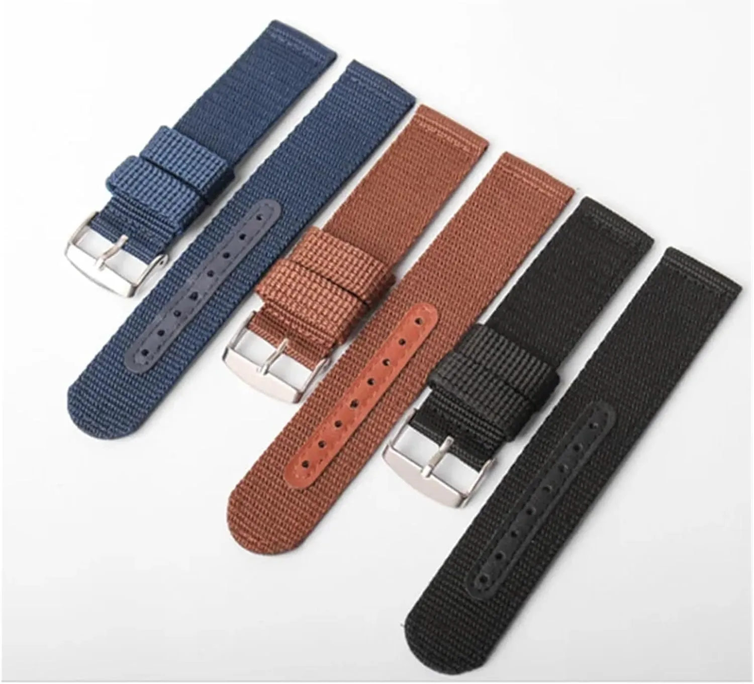 Woven Nylon Watch Strap Suitable for 5 Military SNK789, Canvas Watch Strap, Water Resistant Bracelet for 18mm 20mm 22mm 24mm Men and Women