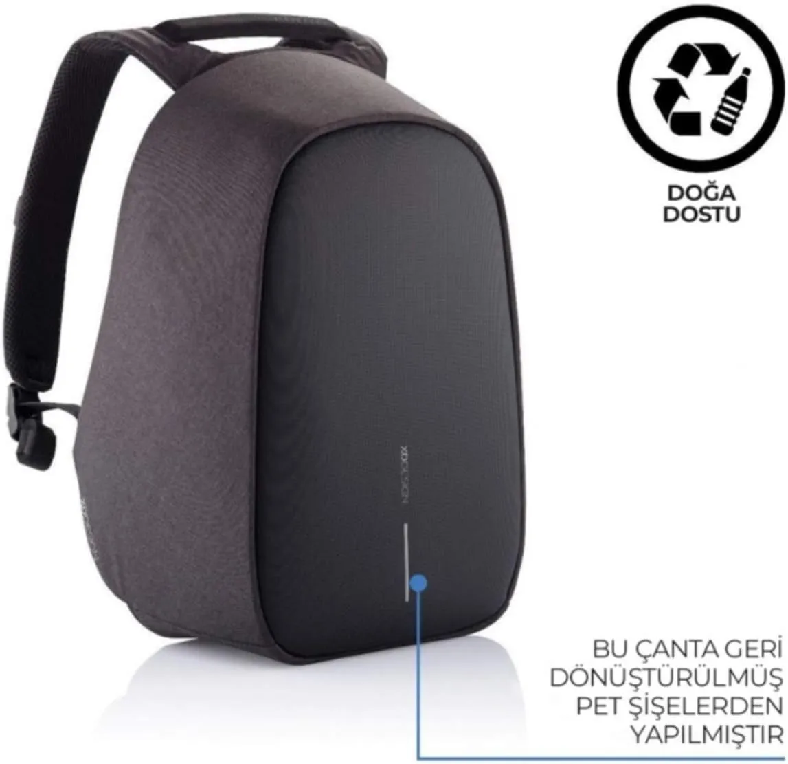 XDDesign Bobby Hero Small Anti-Theft Backpack Black USB (Unisex Bag)