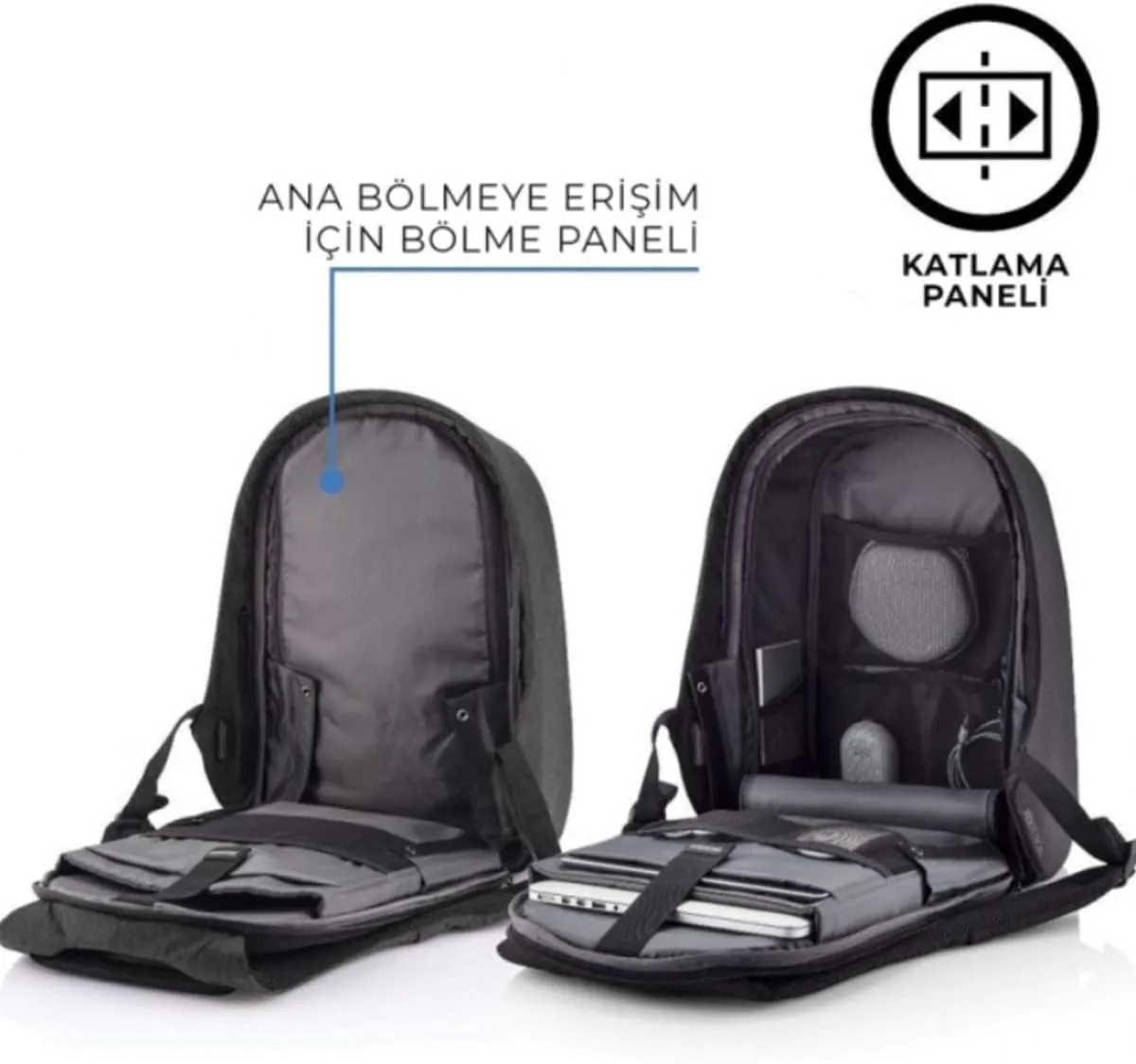 XDDesign Bobby Hero Small Anti-Theft Backpack Black USB (Unisex Bag)