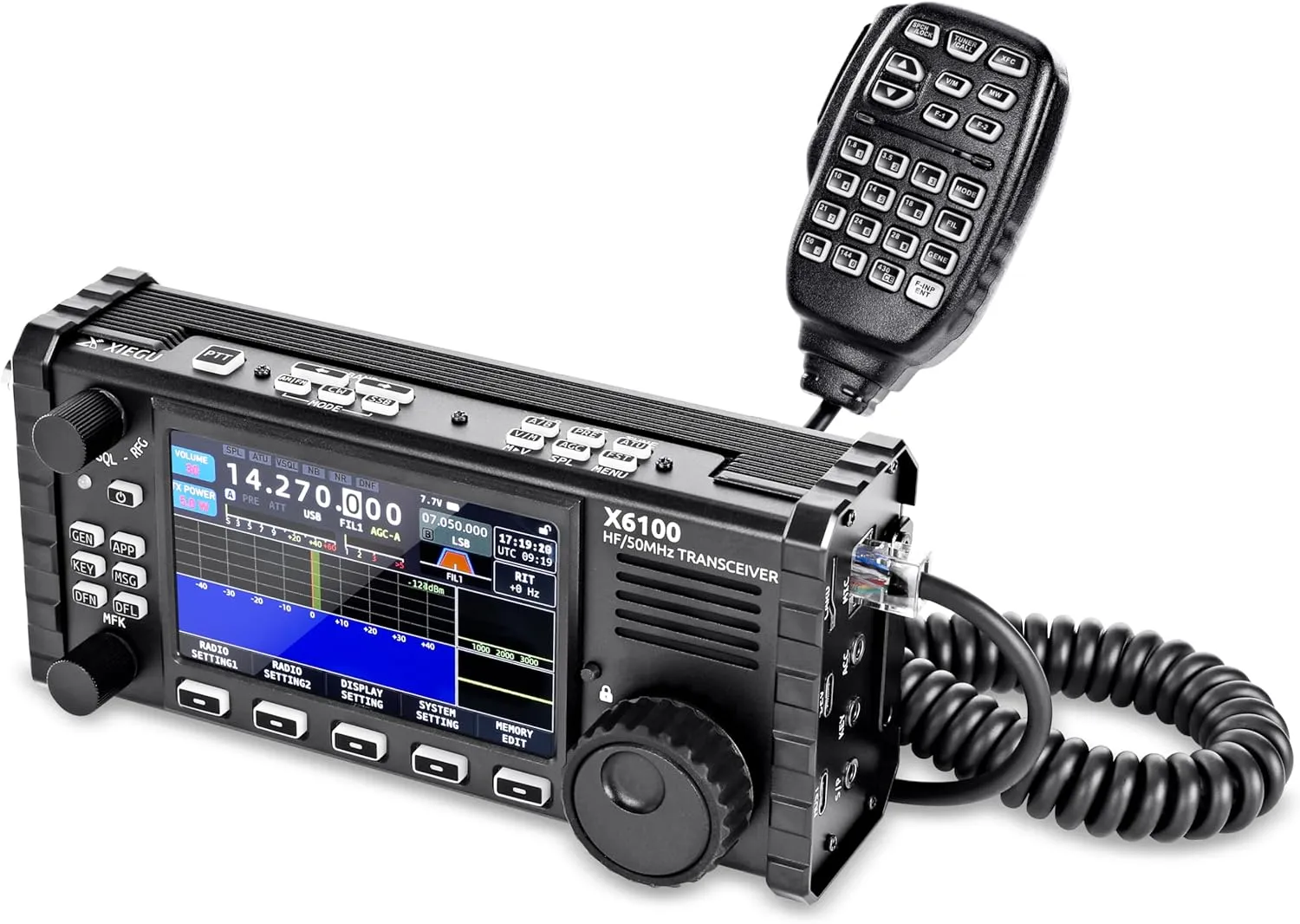 Xiegu X6100 HF Transceiver SDR HF/50MHz Full Mode Built-in Battery and Auto Antenna Tuner