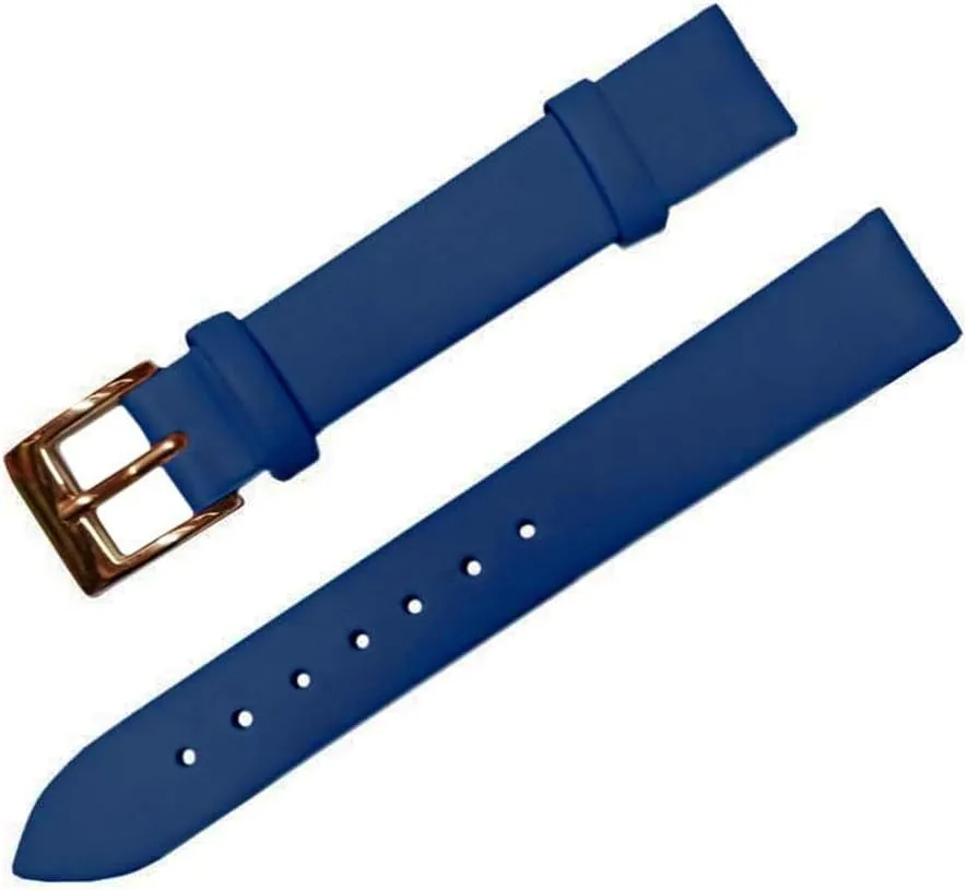 XLCZMYL Plain Weave Leather Watch strap 12 14 16 18 20 22 mm leather Watch band with Gold Pin buckle,13,18mm
