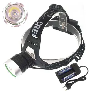 XM-L T6 LED Frontal Led Headlight Headlamp Torch Linternas Flashlight Head Lamp Forehead Hunting Light   18650 Battery   Charger