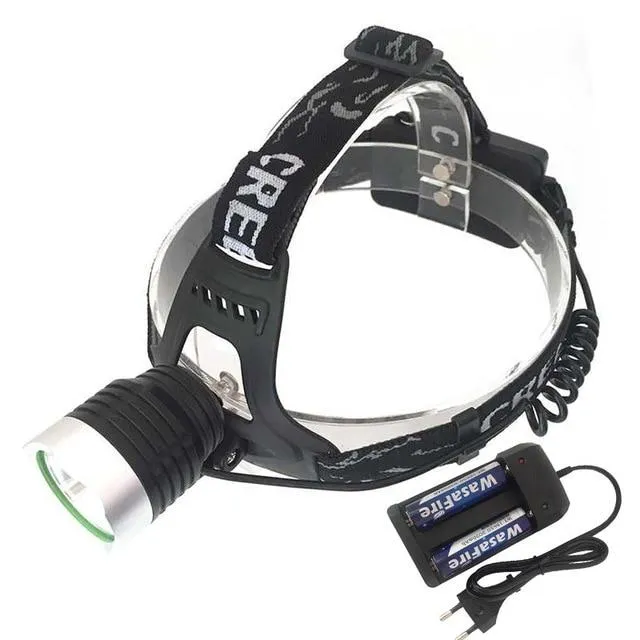XM-L T6 LED Frontal Led Headlight Headlamp Torch Linternas Flashlight Head Lamp Forehead Hunting Light   18650 Battery   Charger