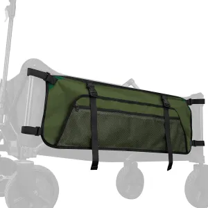 Xxerciz Collapsible Wagon Side Pocket for Umbrella, 900D Oxford Storage Bag with Mesh Pouch for Folding Wagon, Garden Cart Accessories Bag for Camping Garden Sports (Green)