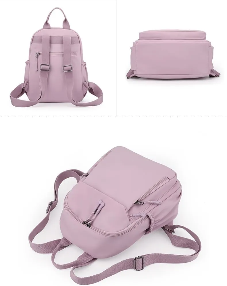 YANAER Mini Backpack for Women Small Backpack Lightweight Purse Cute Stylish College Bookbag Casual Daypack Work Travel PartyGreyPurple