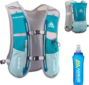 YAPJEB Running Hydration Vest, Hiking Backpack Lightweight, Reflective Bag Accessories for Trail Marathon Jogging Cycling for Women Men with 500 ml Water Bottle