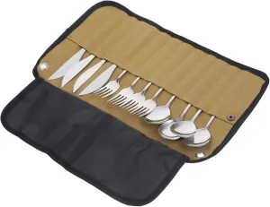 YARNOW 4-in-1 Camping Silverware Fork Knife Spoon Set Portable Picnic Utensils for Outdoor Compact Folding Cutlery Kit