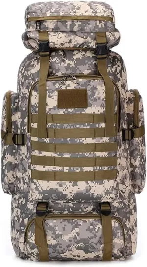 Yohora Backpack for Men 70L Hiking Daypack Waterproof Travel Backpack Outdoor Assault Pack Lightweight Molle Bag