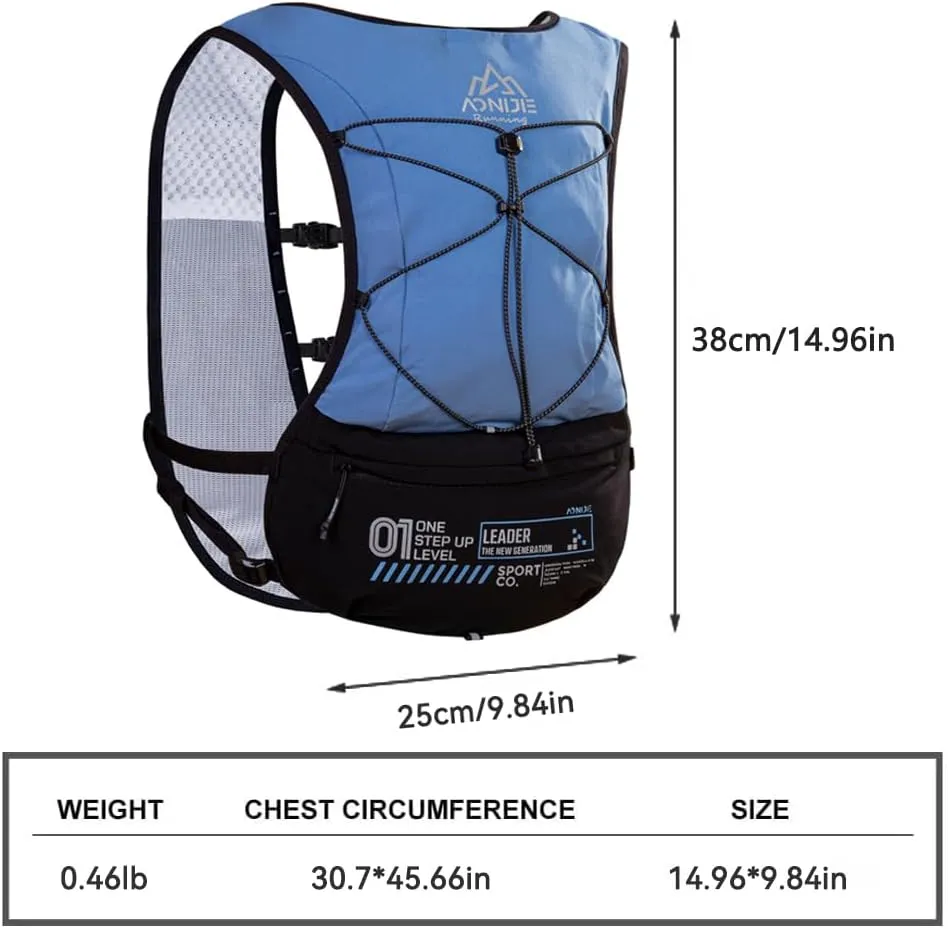 YOUGLE Hydration Vest Pack 5L Lightweight Running Backpack for Hiking Trail Running Race Marathon