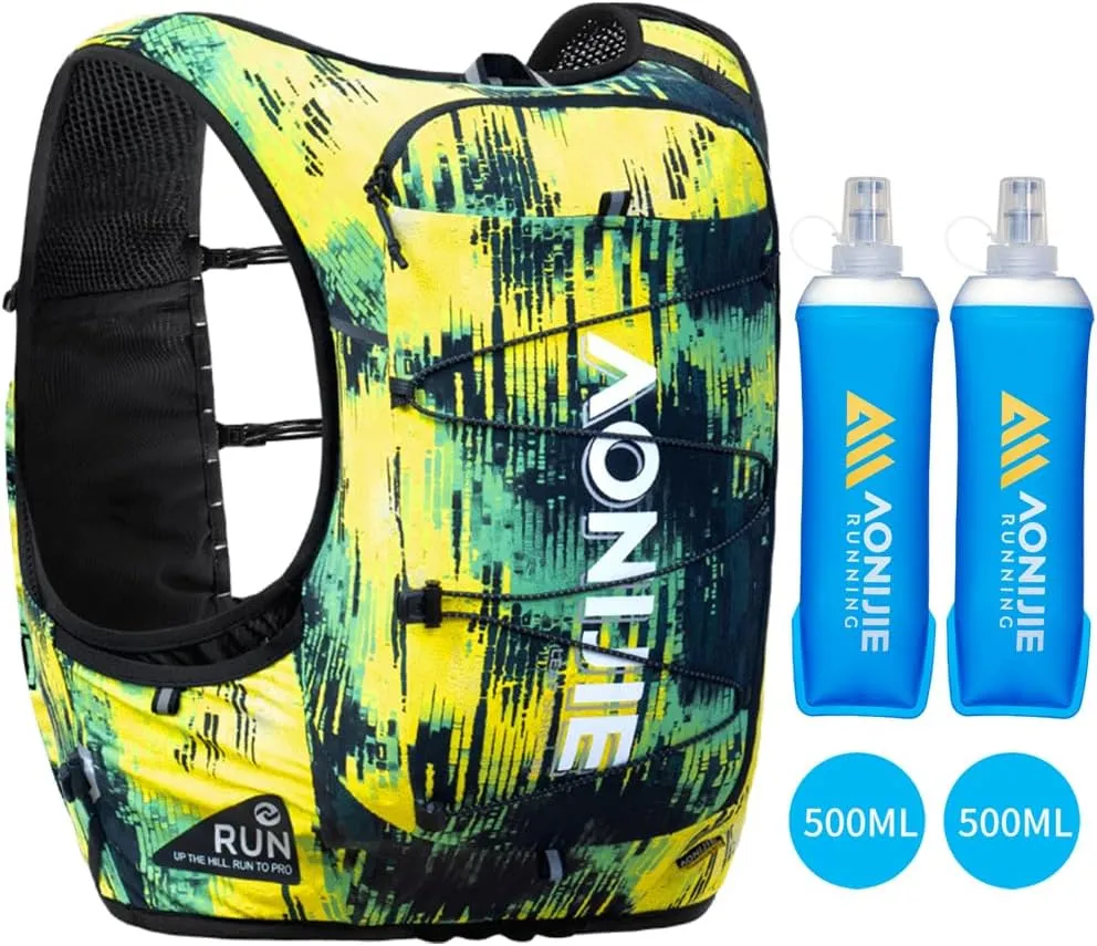 YOUGLE Running Hydration Vest, Lightweight 10L Men Hydration Backpack for Trail Running Marathon Race
