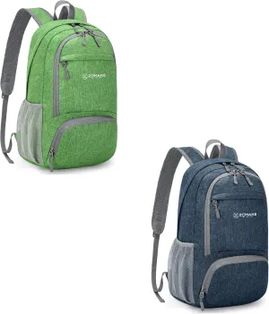 ZOMAKE 20L Lightweight Packable Hiking Backpack for Women Men - Small Hiking Daypack for Travel - Tear Resistant Foldable Day Pack for Camping Outdoor Sports - Dark Green&Navy Blue