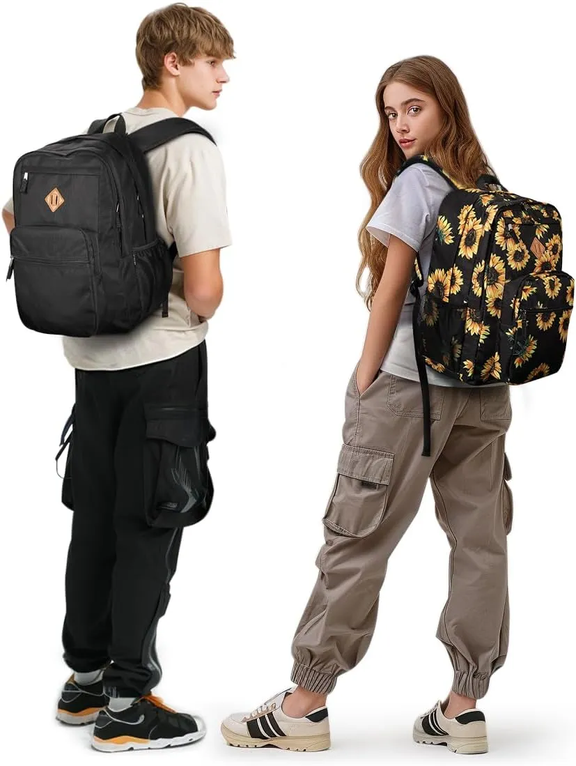 ZORFIN 26L Backpack for School, College, and Travel: Water Resistant Bookbag with 8 Compartments - Misty Rose