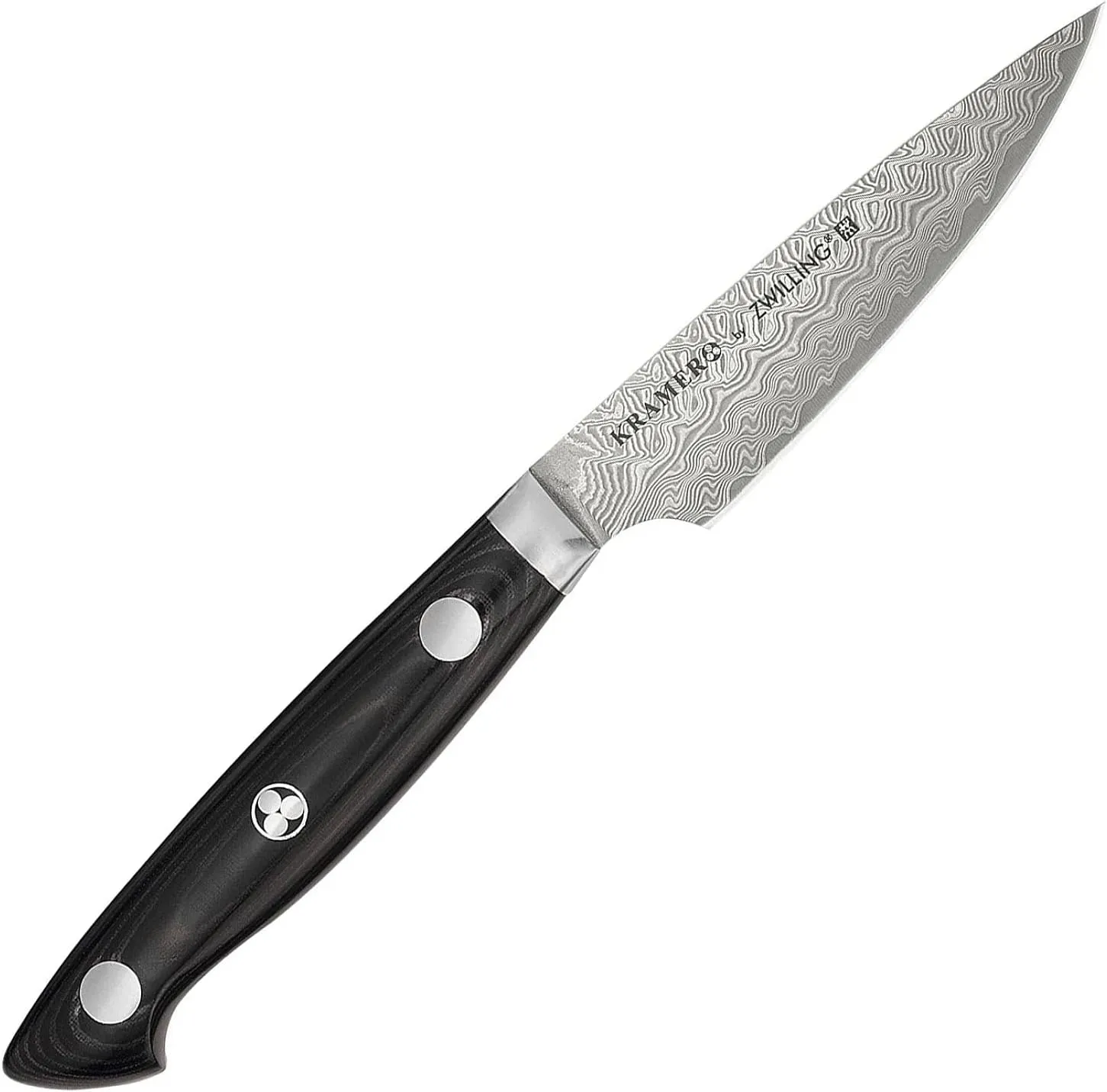 Zwilling 34890-101 Bob Kramer Euro Stainless Steel Paring Knife, 3.9 inches (100 mm), Made in Japan, Damascus Petty Fruit, Multi-Layered Steel, Made in Seki, Gifu Prefecture