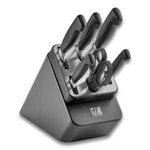 ZWILLING 7-Piece Knife Block Set with Sharpening Function – Stylish Anthracite Design, Made in Germany